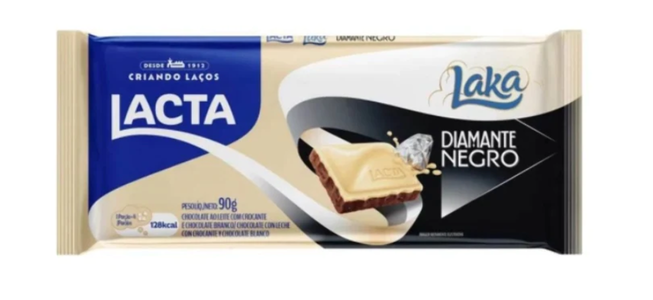 Chocolate Em Barra Diamante Negro com Laka Lacta 80G - BIG BOX - 105  Sudoeste