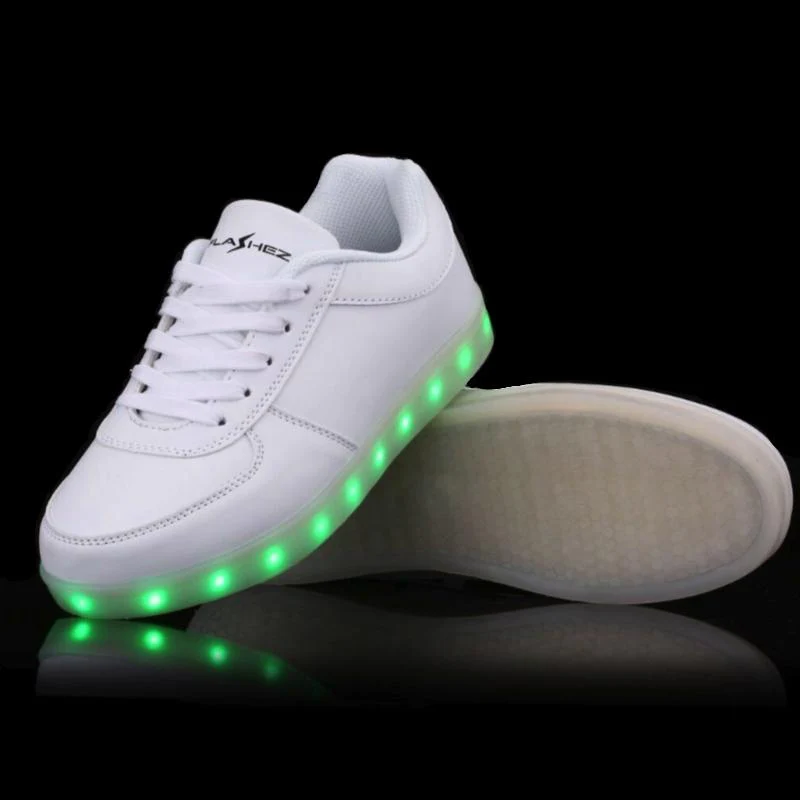 white light up trainers