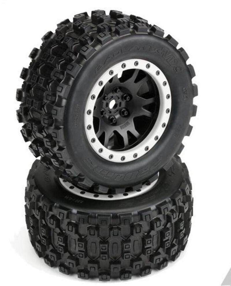 PROLINE BADLANDS MX43 &アルミホイール セットX-MAXX New Pro-Line X-Maxx Tires / Wheels (2) | eBay