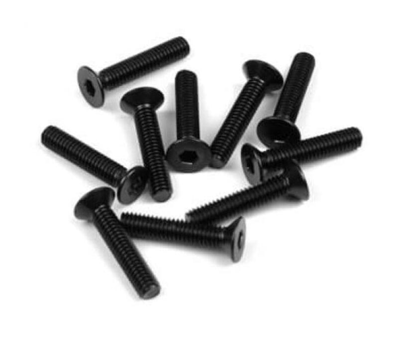 TKR1349 – M4x20mm Flat Head Screws (black, 10pcs) TKR1349 – M4x20mm Flat Head Screws (black, 10pcs)