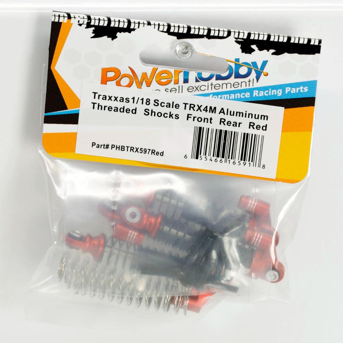 NEW Powerhobby Aluminum 51mm Long Travel Shocks Red FOR Traxxas