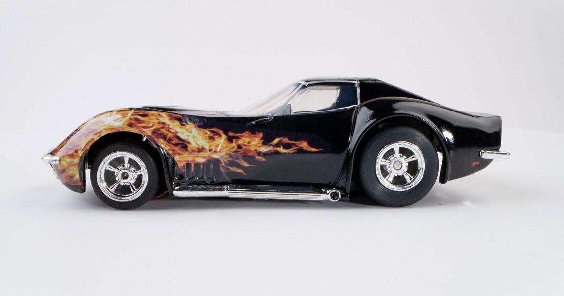 AFX 22051 1968 Chevy Corvette L88 427 Black Flame Mega G+ HO Slot