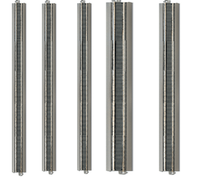 thumbnail image 2 of Bachmann E-Z Train Track Pack – 2 Pieces Of Silver/Gray HO Scale Straight Track 2 of 6