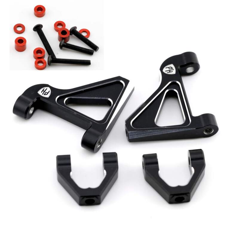 Powerhobby Aluminum Front Upper Arms Set Black Kyosho 1/10 Fazer