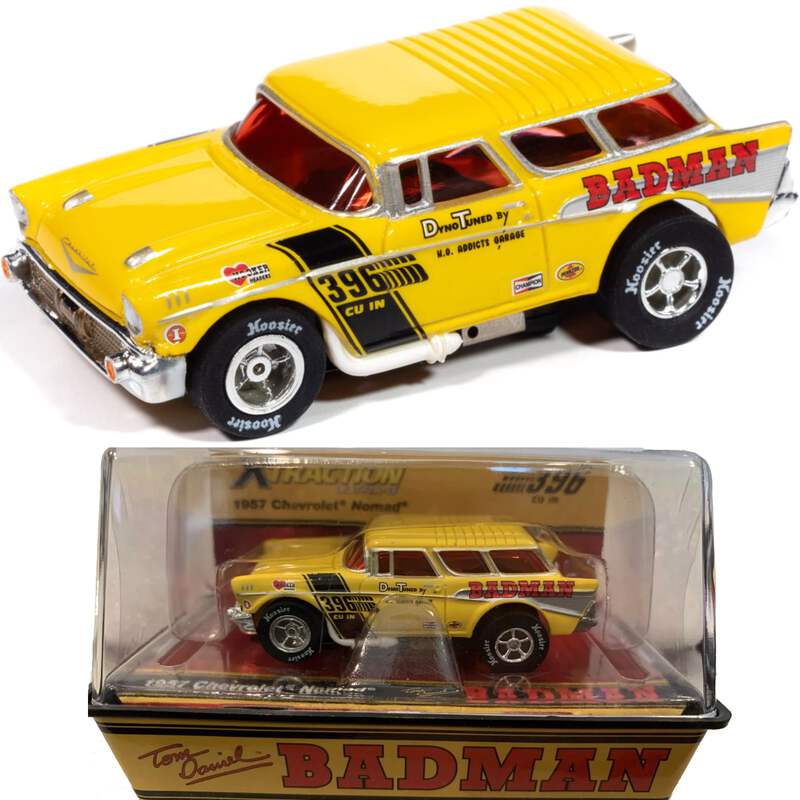 最高 Badman Nomad Chevy 1957 World Auto Yellow for Car Slot HO ミニカー