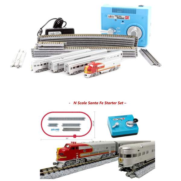 KATO N Scale Santa Fe ATSF Super Chief Train Starter Set 106-0018