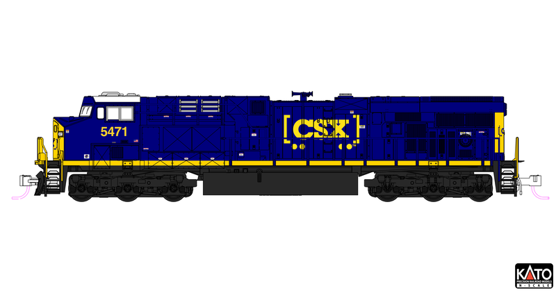 Kato 176-8964 N GE ES40DC CSX Locomotive #5471 DCC READY | eBay