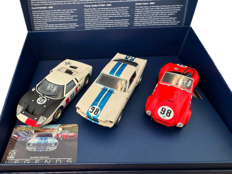 Scalextric C4619A Ken Miles Triple Pack 1/32 Slot Car Ford GT40
