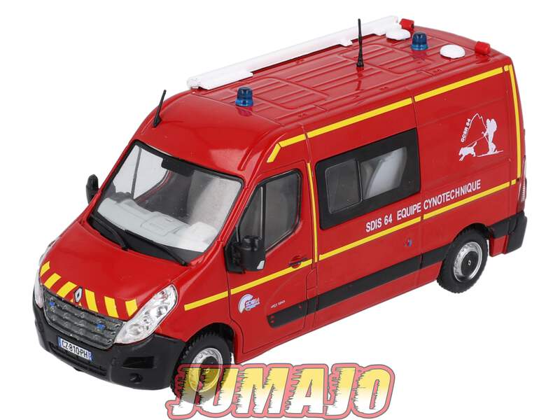 Miniature 1:43 Renault Master FS 2009 pompiers Ixo/Hachette