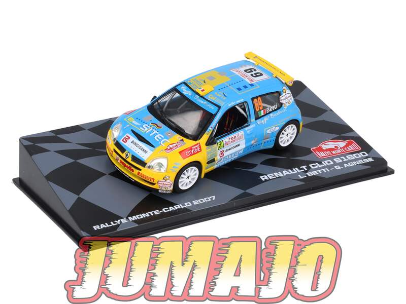Voiture Miniature Rallye Renault 5 Clio S 1600 - Édition Monté Carlo 2007 Par IXO - Boîte Collector