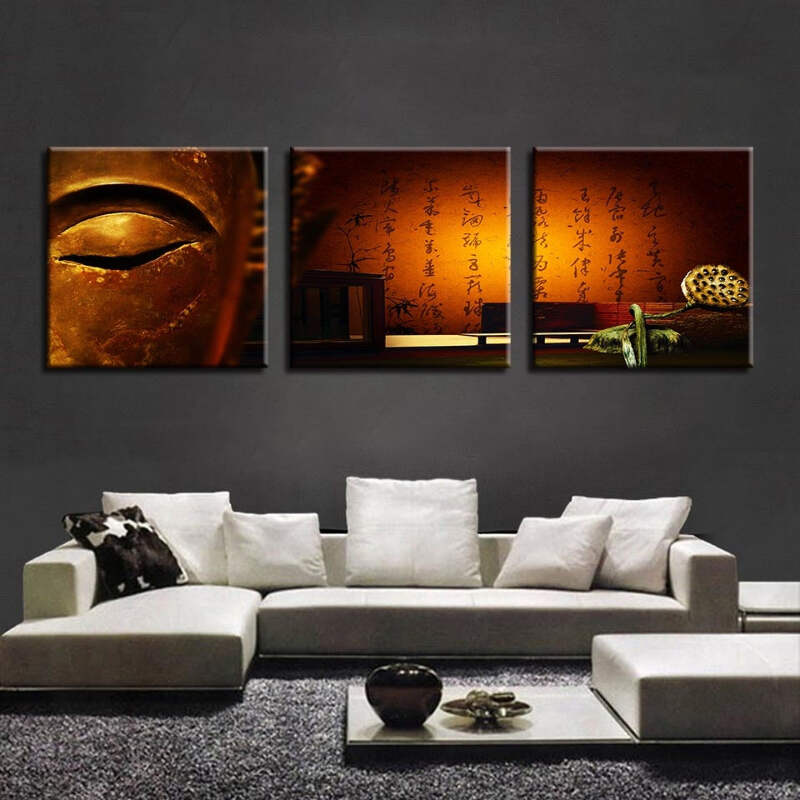 Vintage Golden Buddha Canvas Art Print For Wall Decor Painting Ebay