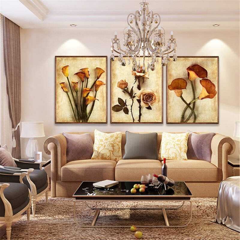 Roses And Calla Lily Canvas Art Print For Wall Decor And Painting