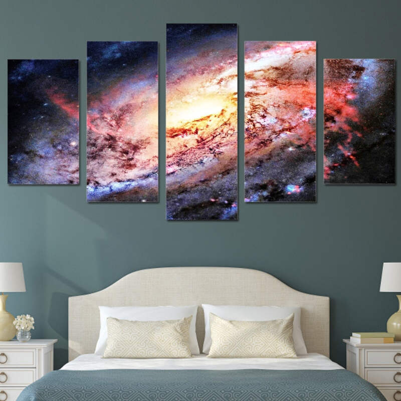 The Big Bang Canvas Wall Art Of Outer Space Science Moon And Stars