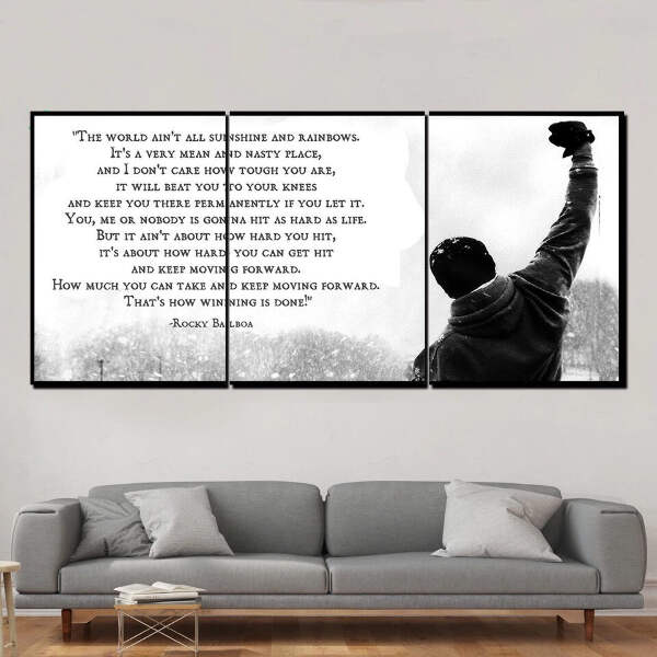 Rocky Balboa Quote Canvas Art Print For Wall Decor Painting Ebay