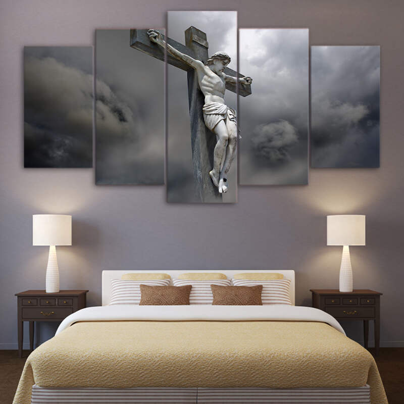 Jesus On Cross Canvas Art Print For Wall Decor Painting Ebay