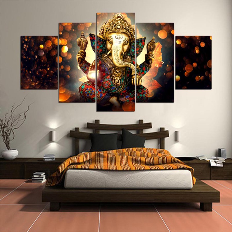 The Ganesha Canvas Art Print For Wall Decor Painting Ebay