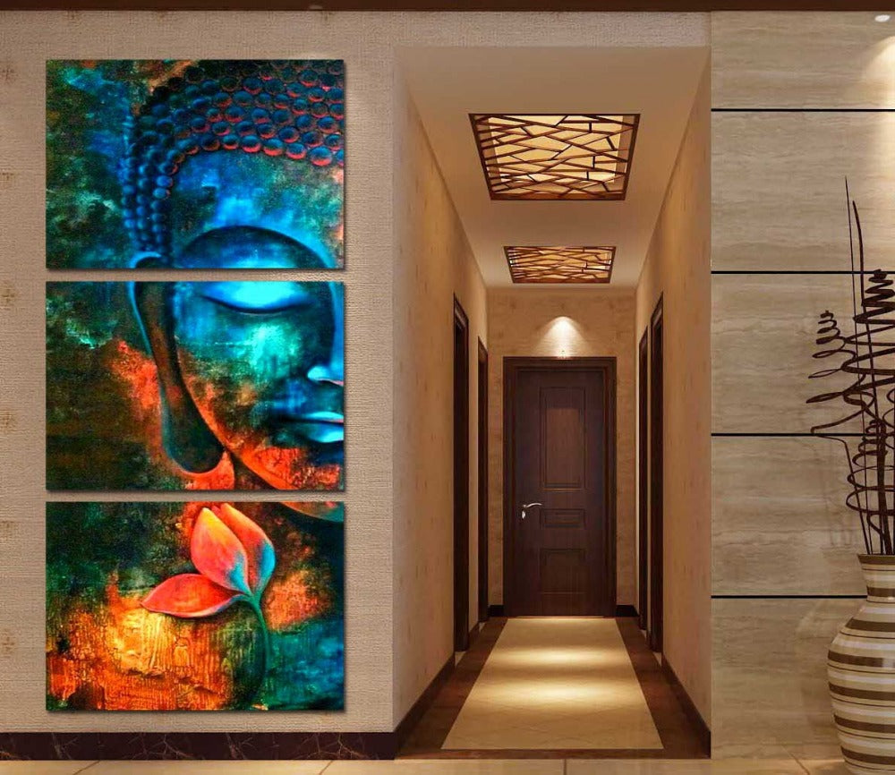 BUDDHA HAVEN Canvas Art Print for Wall Decor Painting