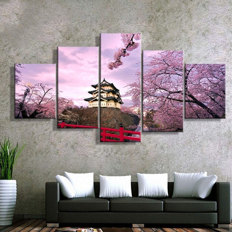 Japanese Pagoda Canvas Art Print For Wall Decor And Painting Of