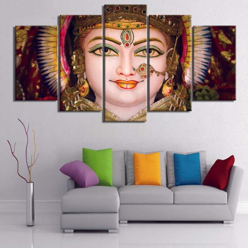 Maa Durga Canvas Art Print For Wall Decor Painting Ebay