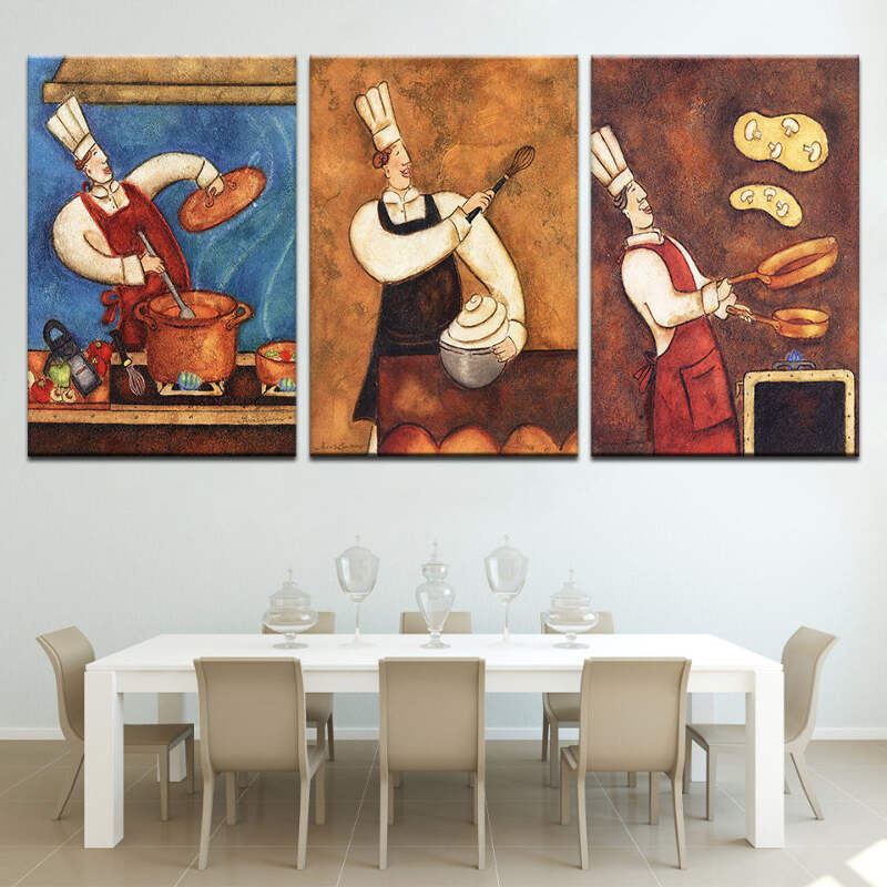 Art Of Cooking Canvas Wall Art Print For Cafe And Kitchen Decor Ebay