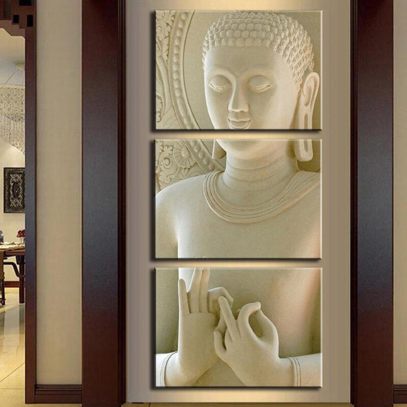 Buddha Marble Deco Canvas Art Print For Wall Decor Painting Ebay