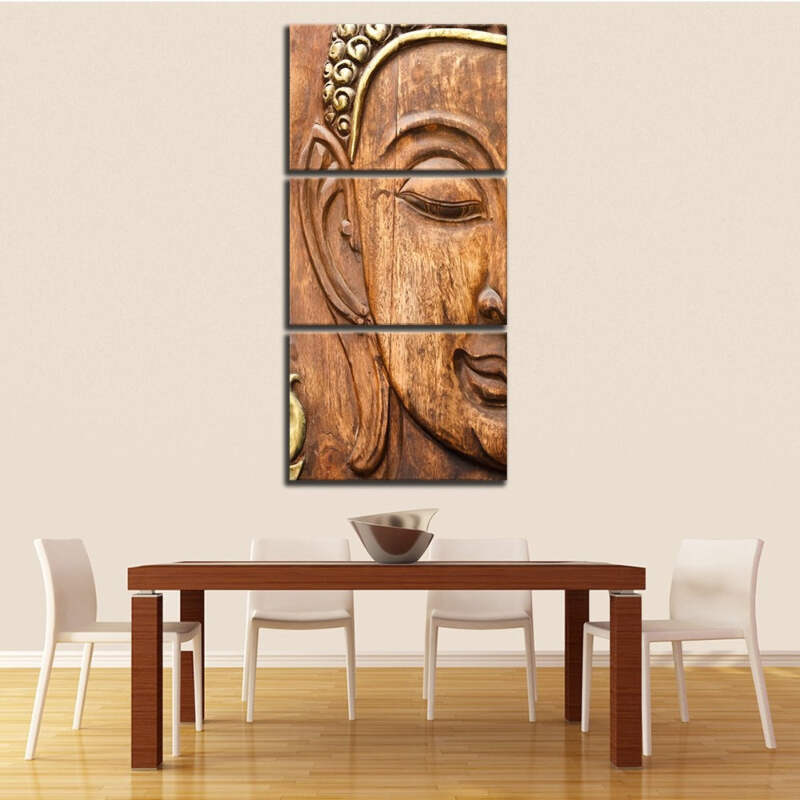Wood Decor Buddha Canvas Art Print For Wall Decor Painting Ebay
