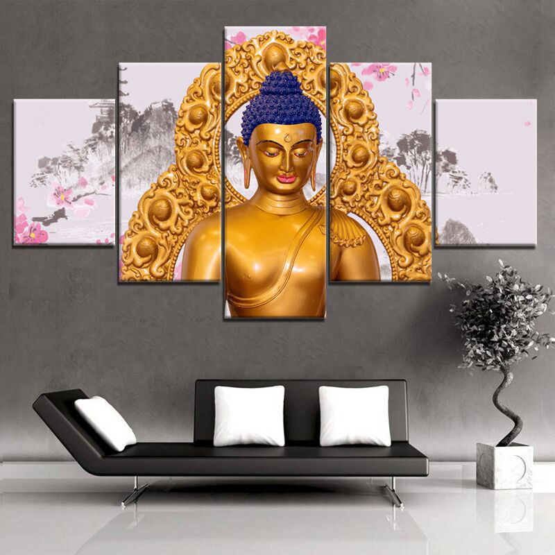 Blue Buddha Canvas Art Print For Wall Decor Painting Ebay
