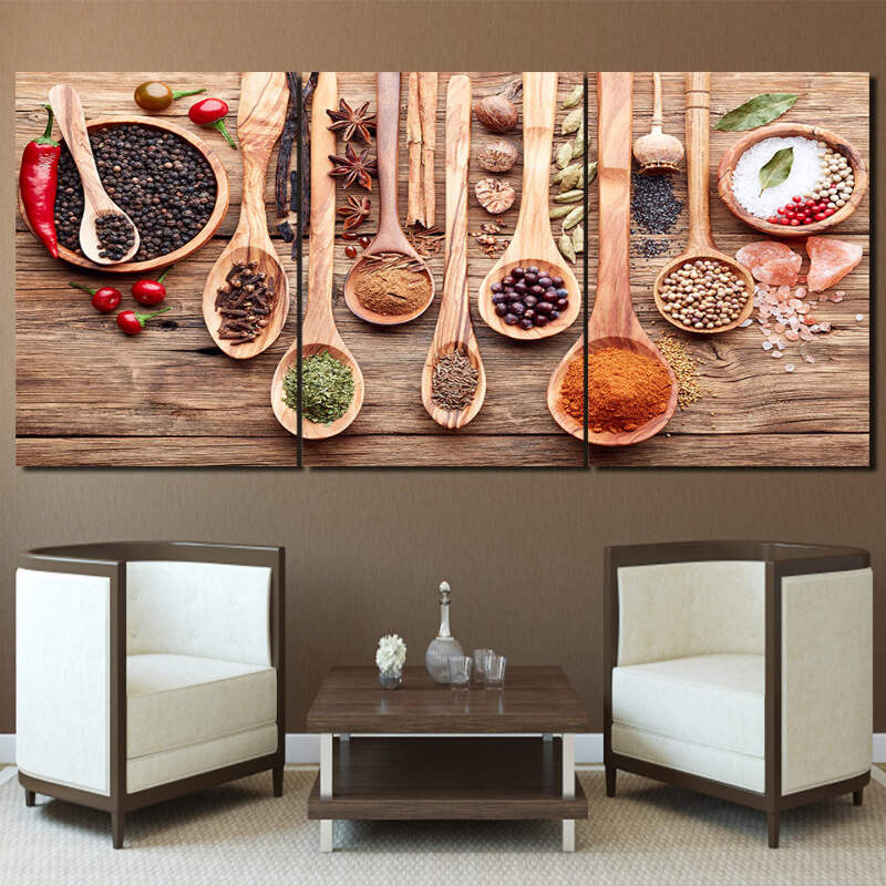 Spices O Spices Canvas Wall Art Print For Cafe And Kitchen Decor