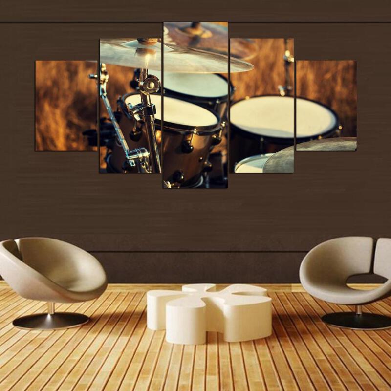 Rock On Drums Musical Instruments Canvas Wall Art Print Ebay