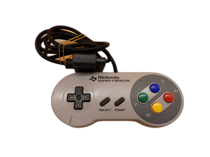 Nintendo Super Famicom Controller Shvc 005 Wired Gray Ok Condition
