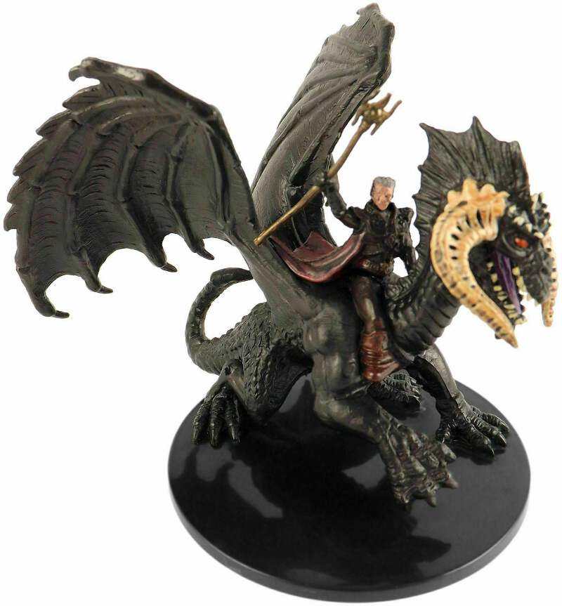 Sorcerer On Black Dragon War Of The Dragon Queen D D Ddm 55 Rare Ebay