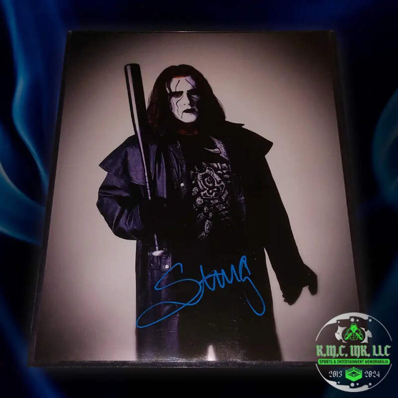 スポーツ選手 ICON STING WWE/WCW THE ICON STING SIGNED AUTOGRAPHED 11X14 METALLIC PHOTO1 W