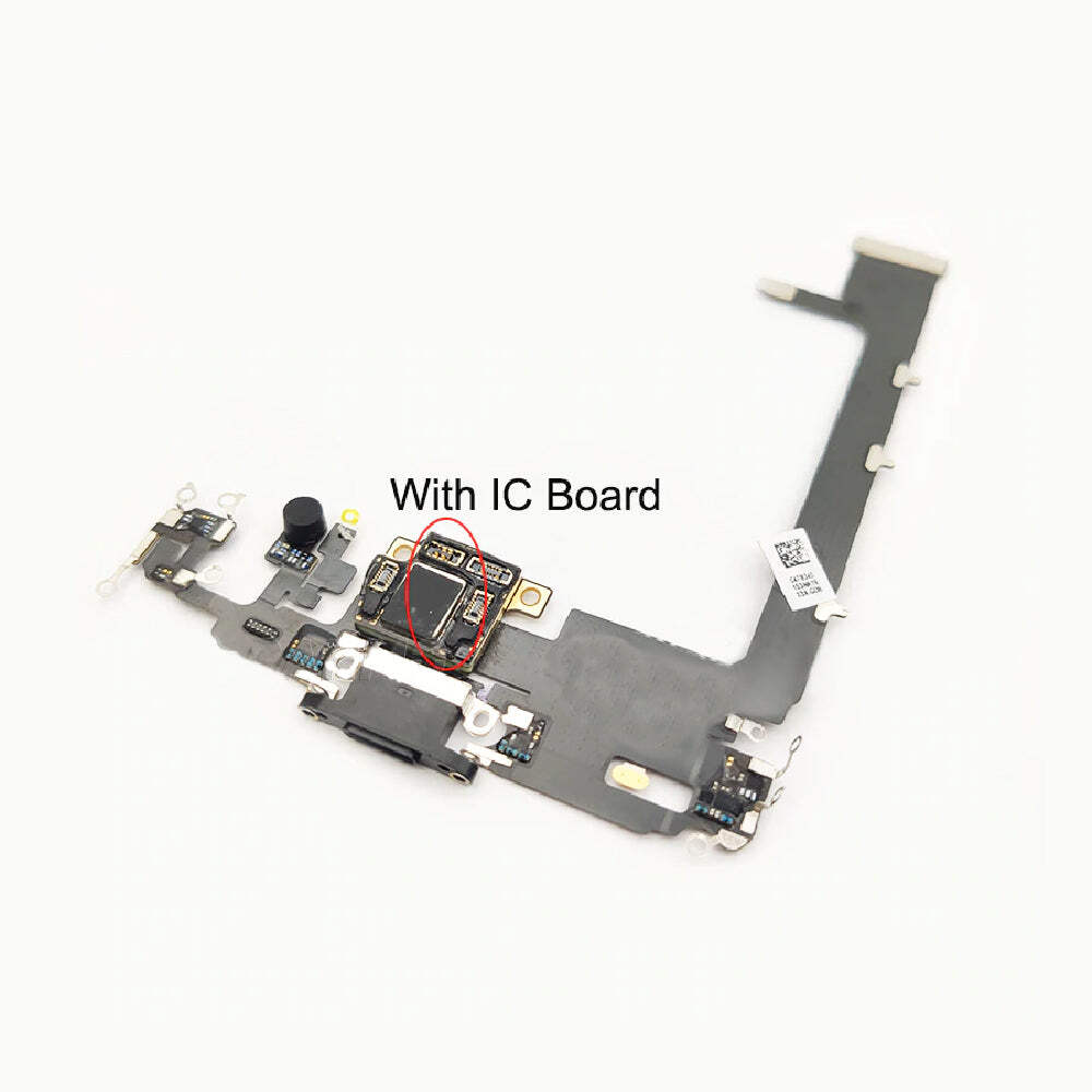 Charging Port Flex Cable with Interconnect Board for iPhone 11 Pro Max High Qual - Bild 3 von 9