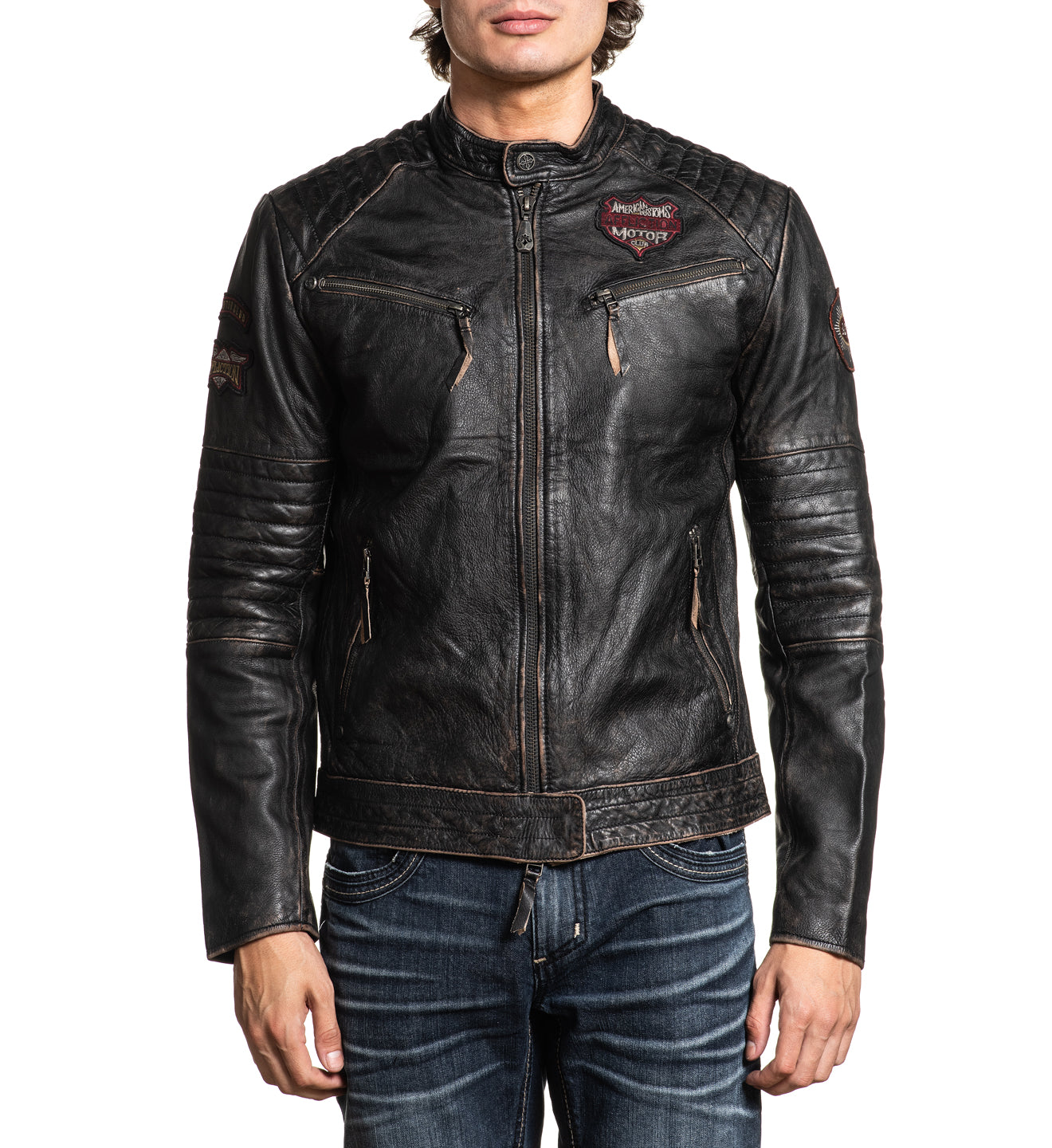 Affliction leather clearance jacket limited edition