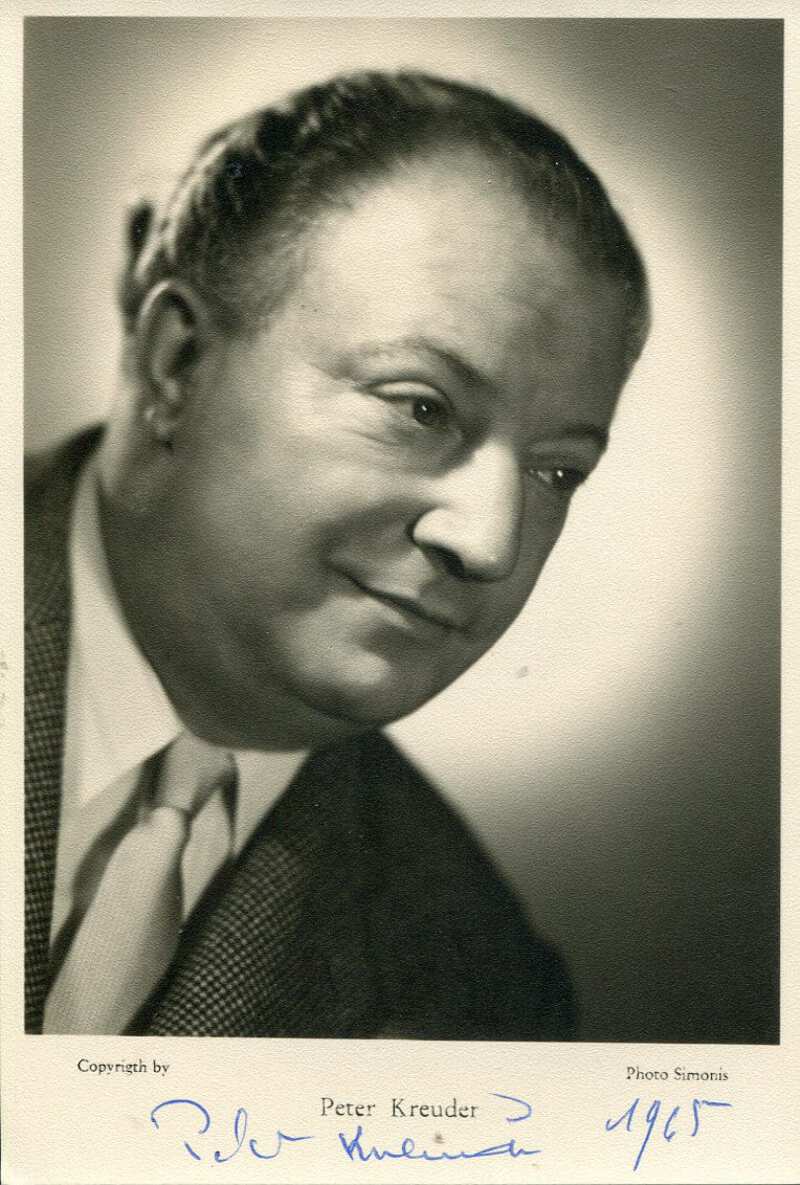 Peter Kreuder (+) German pianist and composer autograph