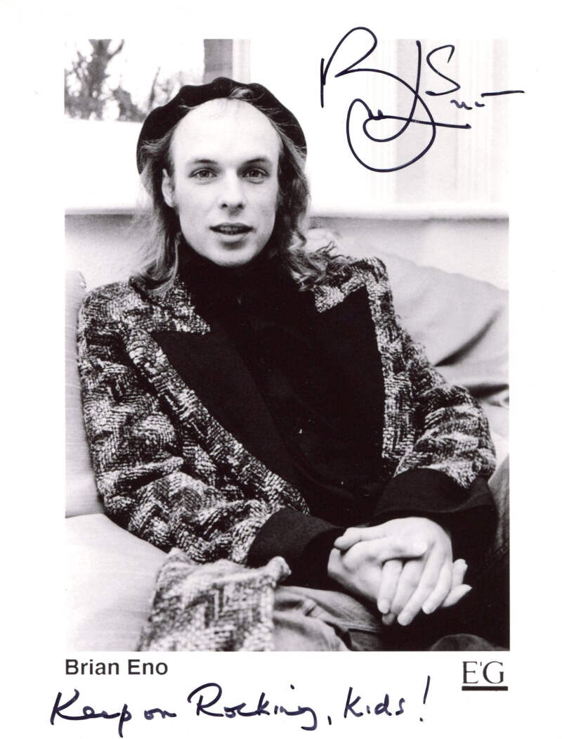 MUSICIAN Brian Eno autograph, IP signed photograph | eBay