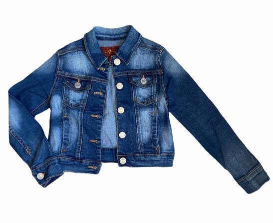 Seven 7 For All Mankind girls button down jean jacket 5 | eBay