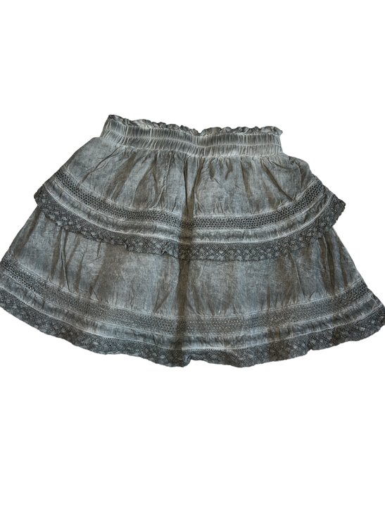 スカート LOW CLASSIC : 24SS / CHIFFON RUFFLE SKIRT (LIGHT GREY) スカート LOW CLASSIC : 24SS / CHIFFON RUFFLE SKIRT (LIGHT
