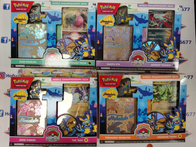 2024 POKEMON HONOLULU WORLD CHAMPIONSHIPS DECKS! SET OF ALL 4