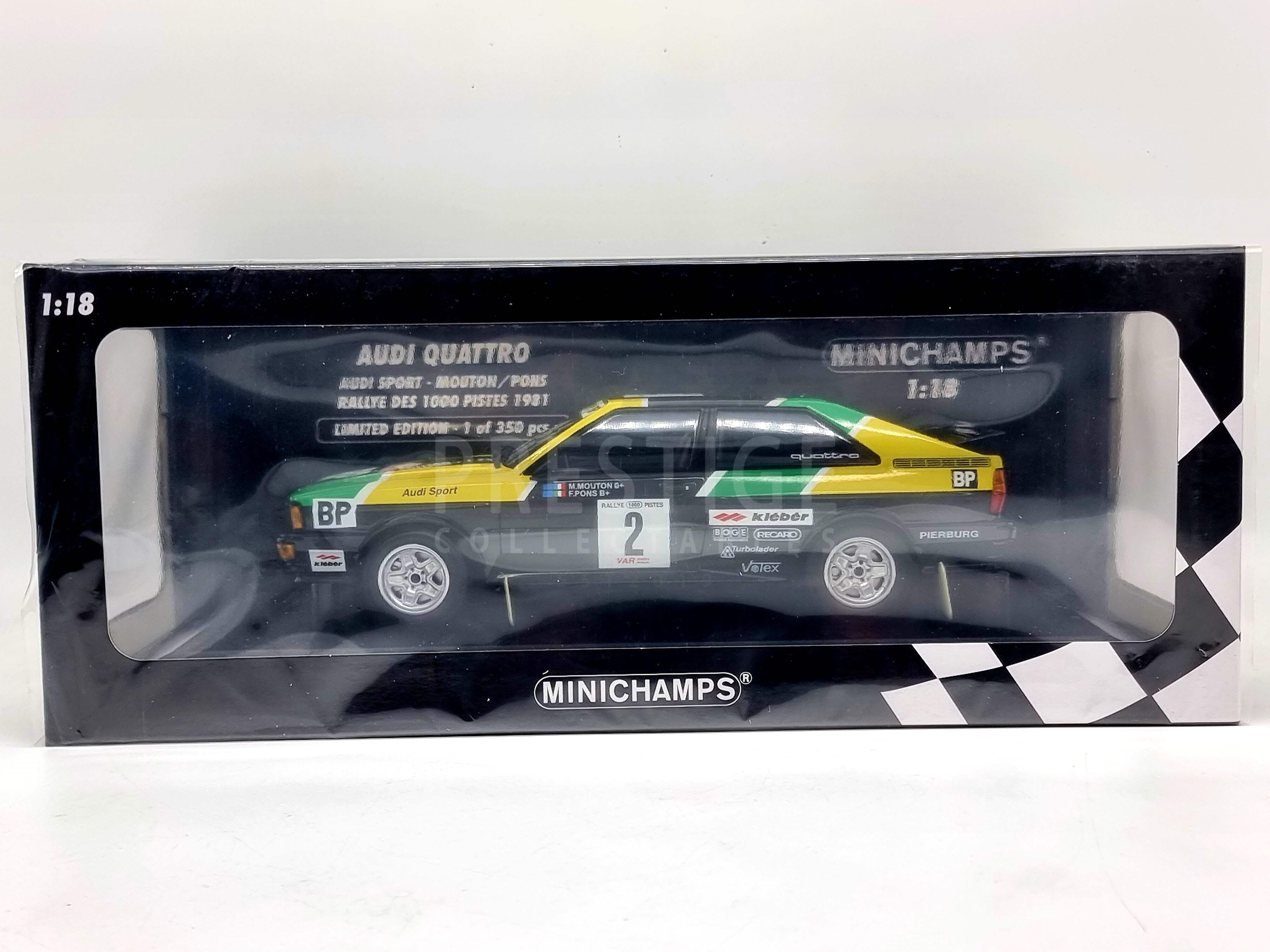 Minichamps 1981 Audi Quattro Rally des 1000 Pistes 1:18 Scale - New - Picture 8 of 8