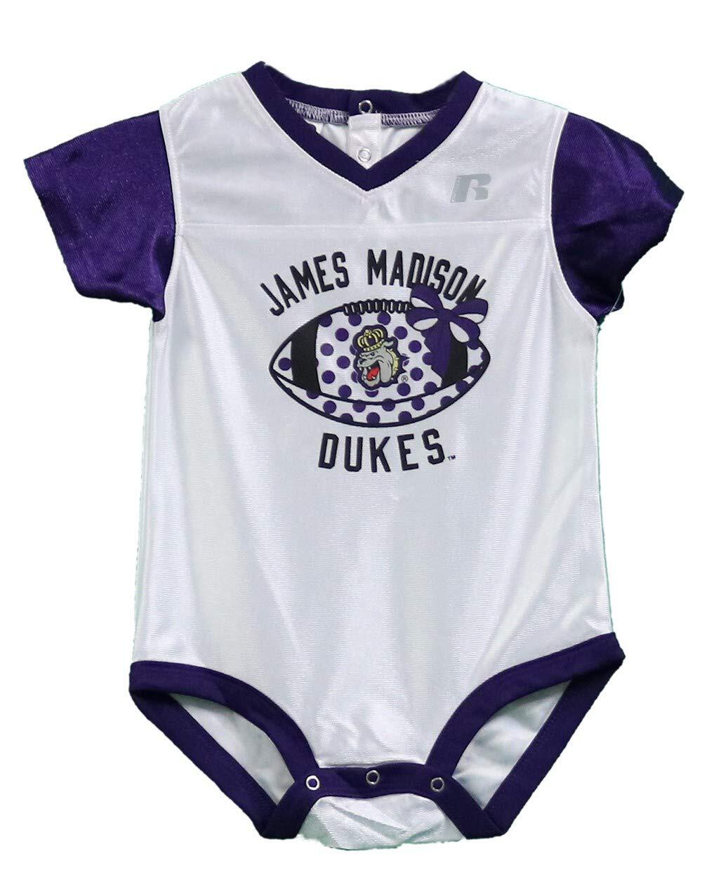 NCAA JMU James Madison University Infants' Bodysuit Football Jersey - Picture 3 of 4