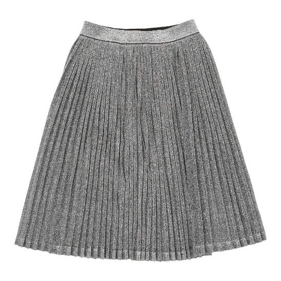 Silver pleated 2025 skirt 6 inch