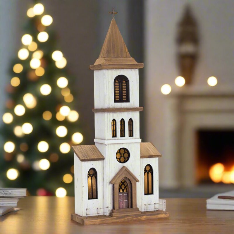 Feeric Christmas - Décoration En Bois Pyramide Calendrier De L'Avent H