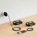 Greenworks 24V Starter Kit - 2X 4Ah Akku + 140W USB-C Ladegerät PowerAll