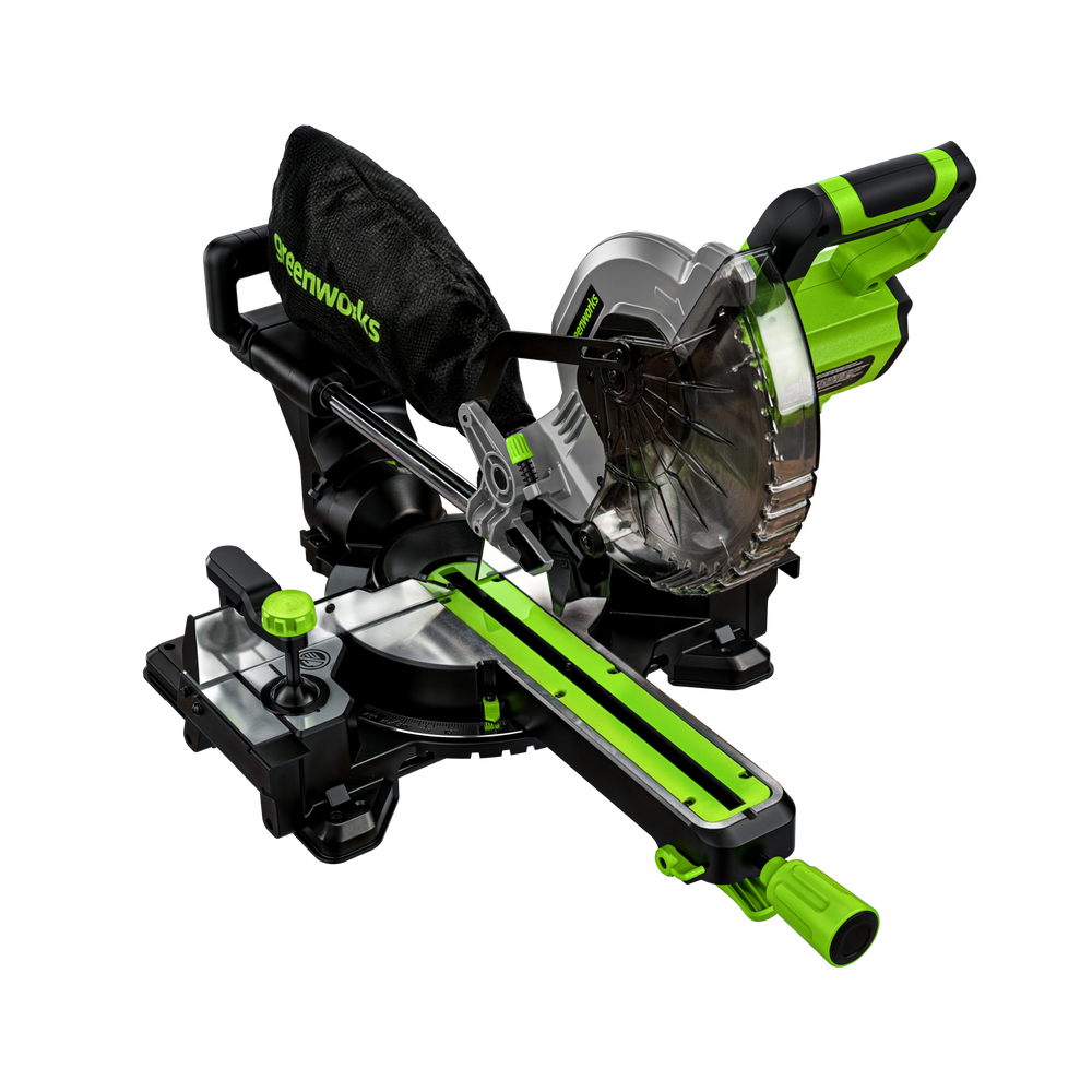 24V Akku Kapp- und Gehrungssäge Greenworks 310 mm x 65 mm bei 90°– Ohne Akku