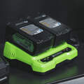 Akku Ladegerät - Greenworks G24X2UC4 Dual-Slot geeignet für  24V- 4A Batterie