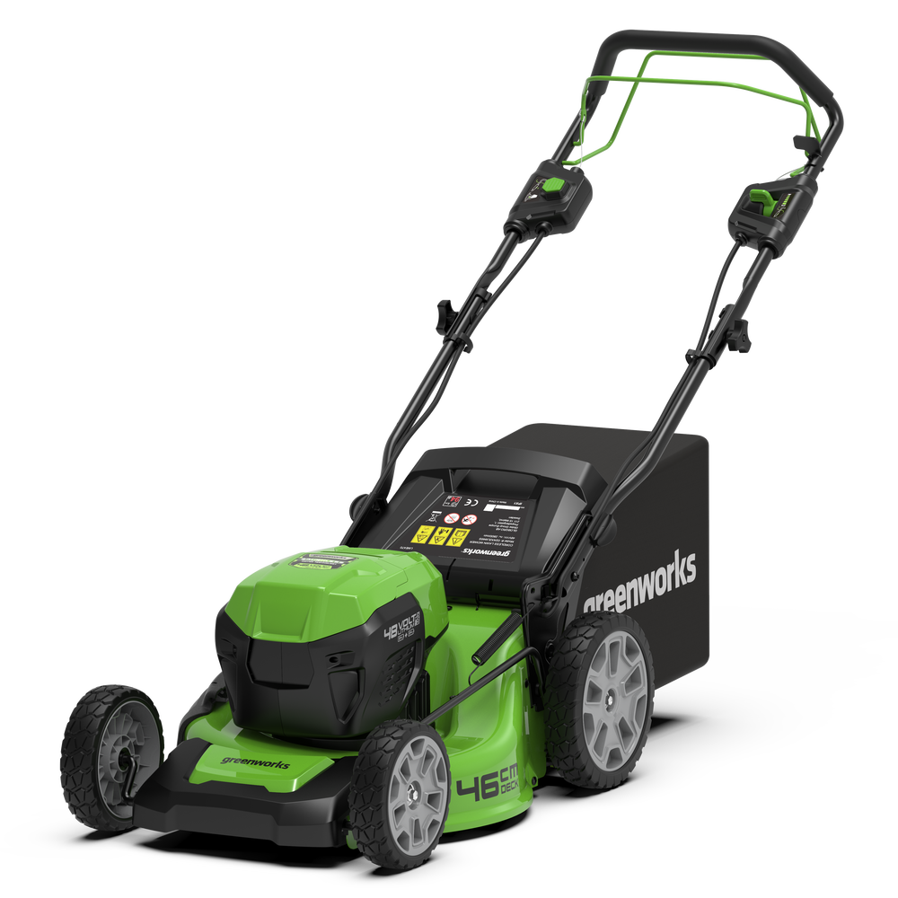 Akku Rasenmäher,  48V (2x24V), Selbstfahrend, 46cm - Greenworks GD24X2LM46SP