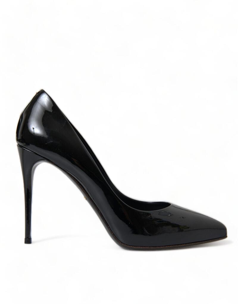 【関税&送料込み】Dolce & Gabbana Heeled Shoes Dolce & Gabbana Black Patent Leather Pumps Heels Shoes | eBay