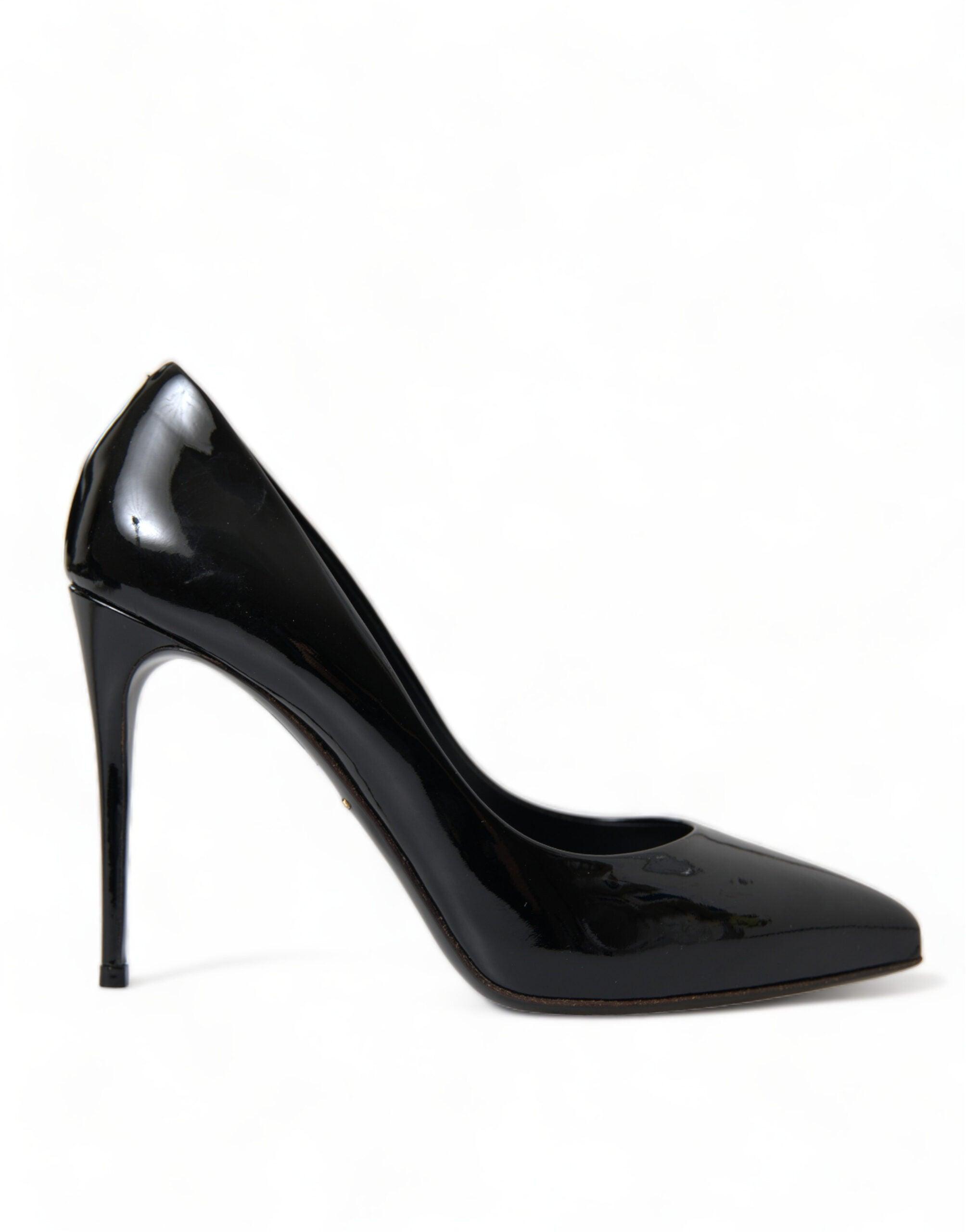 Dolce & Gabbana Black Patent Leather Pumps Heels Shoes | eBay