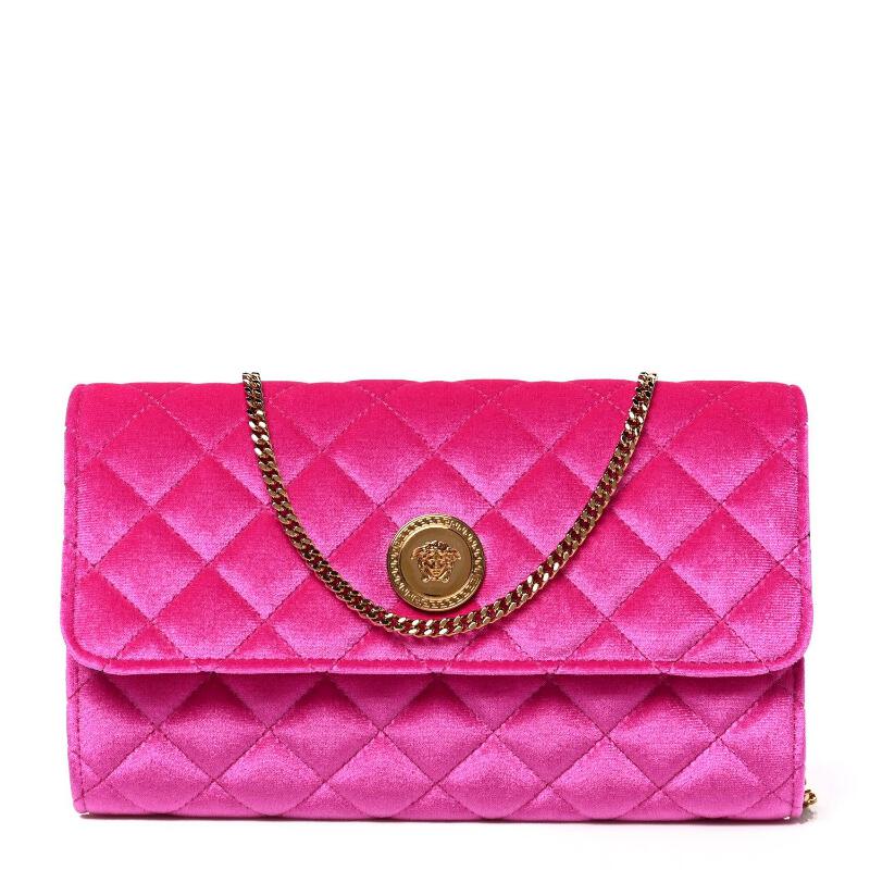 ショルダーバッグ・ポシェット VERSACE  Crossbody Bags Women Fabric Pink/Sea ショルダーバッグ・ポシェット VERSACE Crossbody Bags Women